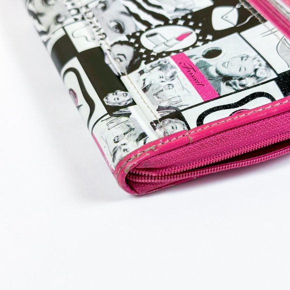Fossil Liza Pop Art Zip Around Wallet Pink - Picture 12 of 12